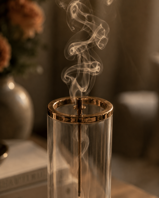 Ritual Pause // Downside up Glass Incense Vessel