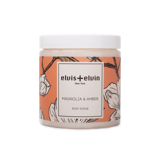 elvis+elvin Magnolia & Amber Body Scrub with Dead Sea Salt 300ml