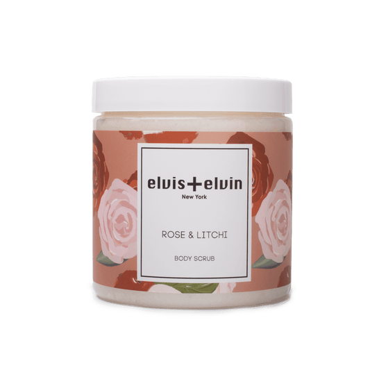 elvis+elvin Rose & Litchi Body Scrub with Dead Sea Salt 300ml